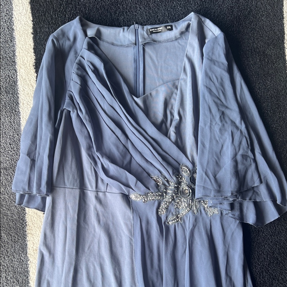 SHEIN Curve Stylish Blue Top